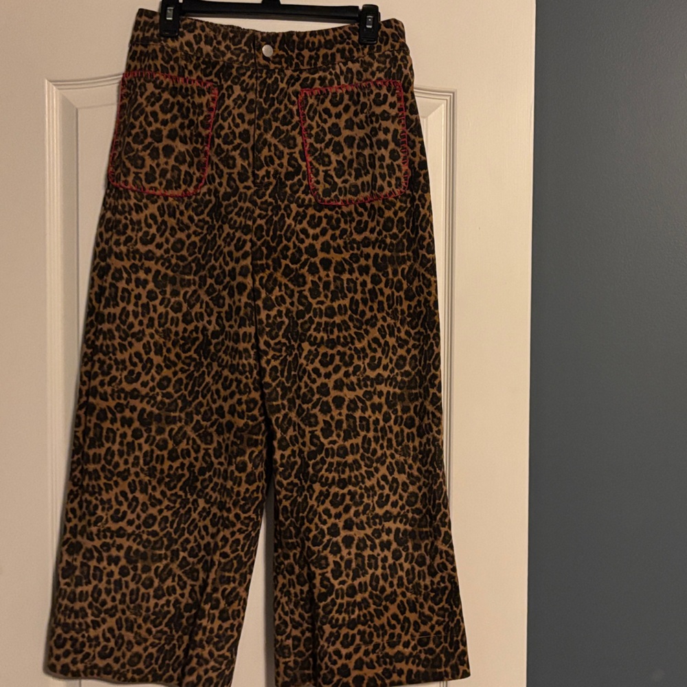JODIFL Leopard Print Wide Leg Pants Boutique